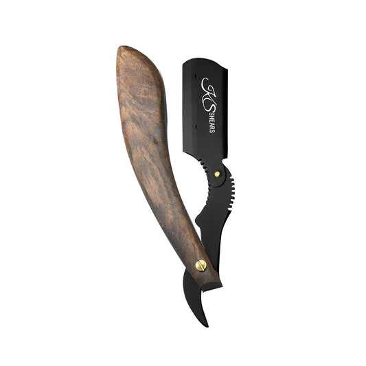 Professional Designed Edge Razor - Wooden Handle- Black Stainless Steel