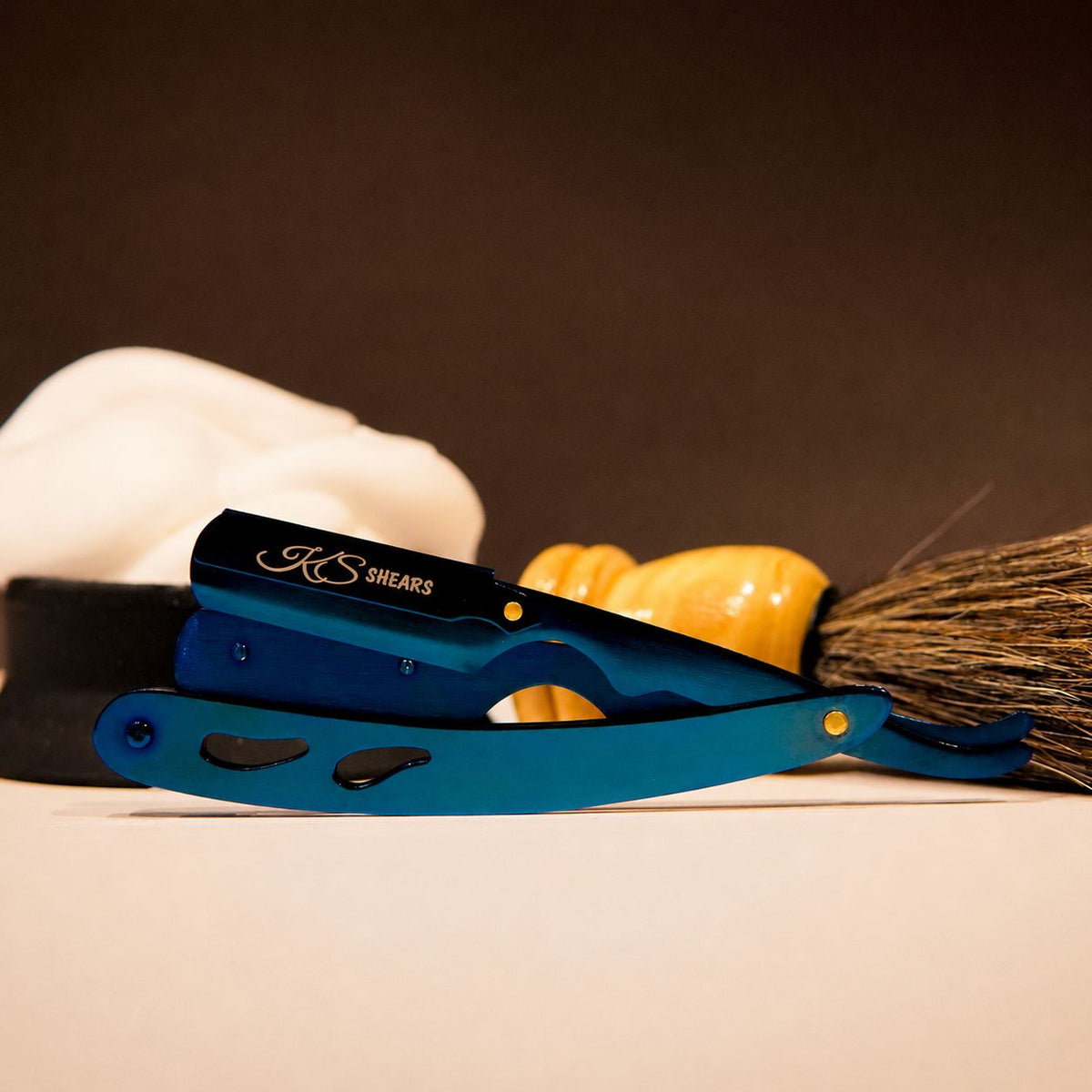 Full Titanium Blue - Professional Barber Razor