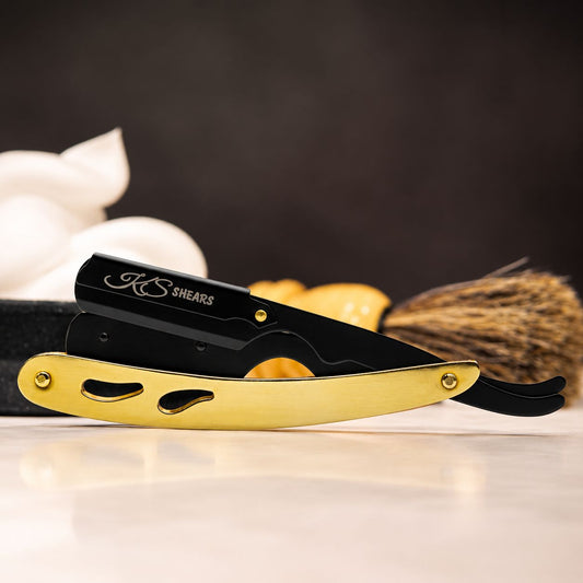 Professional For Barber - Straight Edge Razor - Black Coated - Barber Razor
