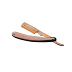 Professional Straight Edge Razor - Designed Plastic Handle - Rose Gold
