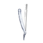 Professional Straight Edge Razor - White Marble Plastic Handle Handle