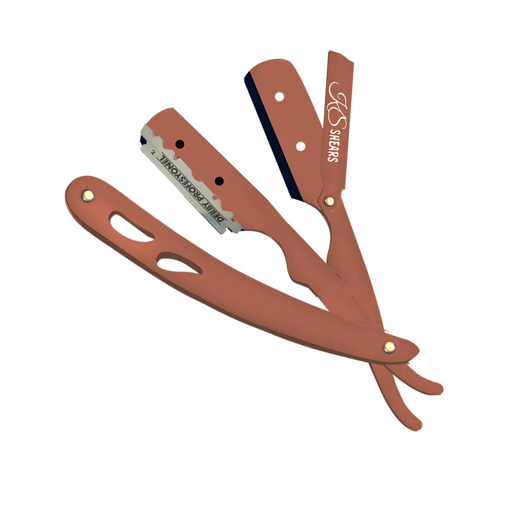 Professional Straight Edge Razor - Rose Gold Handle - Stylish look