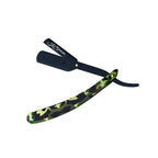 Professional Straight Edge Razor - Camouflage Printed Handle - Stainless Steel