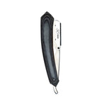 Professional Straight Edge Razor - Grey Black Wooden Handle - Razor Blade Holder