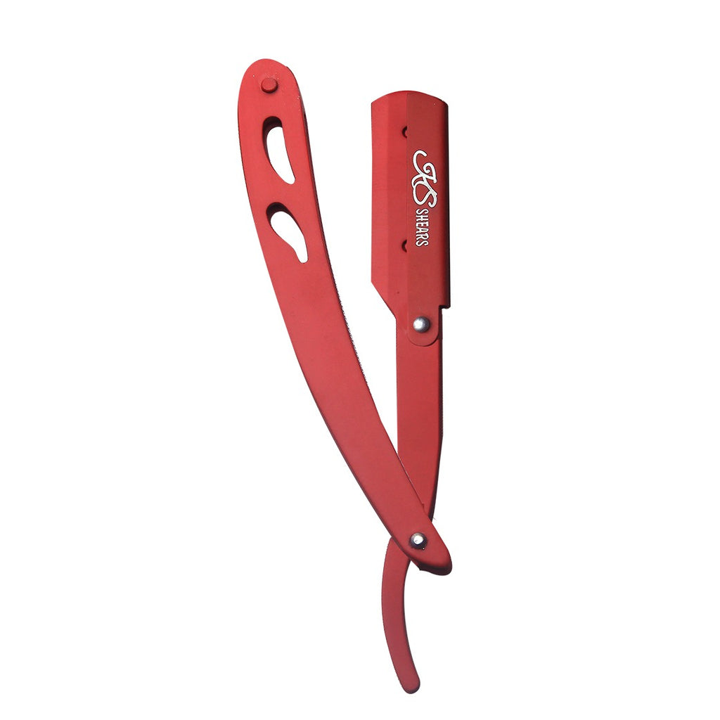 Professional For Barber - Straight Edge Razor - Red Coated Handle - Barber Razor