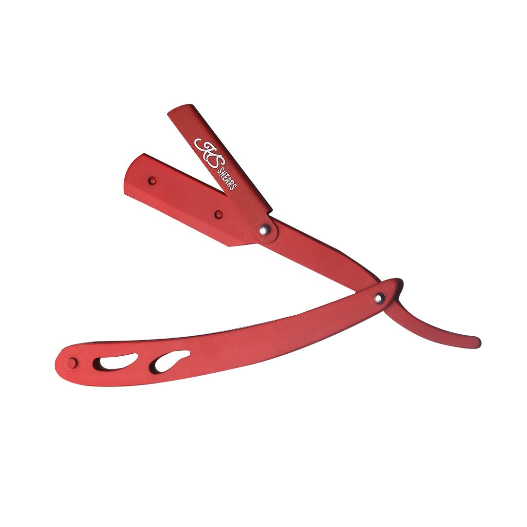 Professional For Barber - Straight Edge Razor - Red Coated Handle - Barber Razor