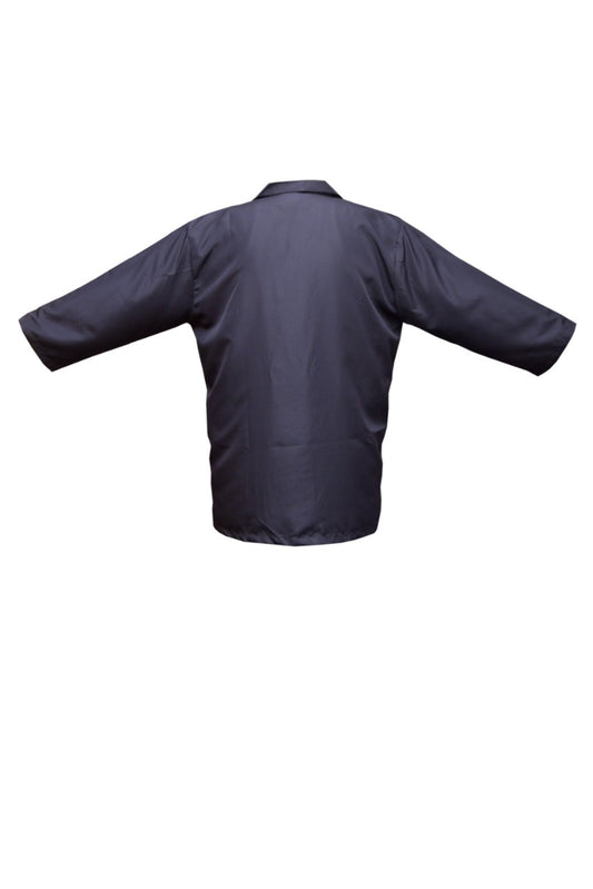 Professional Barber Jacket  - Coat Collar - 5-Buttons - Quarter Sleeve - Black
