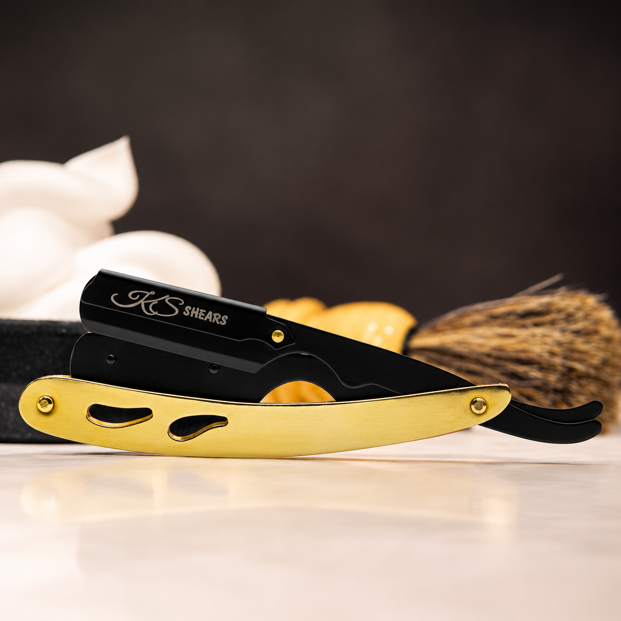 Professional For Barber - Straight Edge Razor - Black Coated - Barber Razor