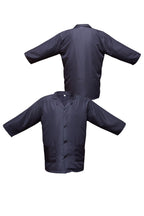 Professional Barber Jacket  - Coat Collar - 5-Buttons - Quarter Sleeve - Black