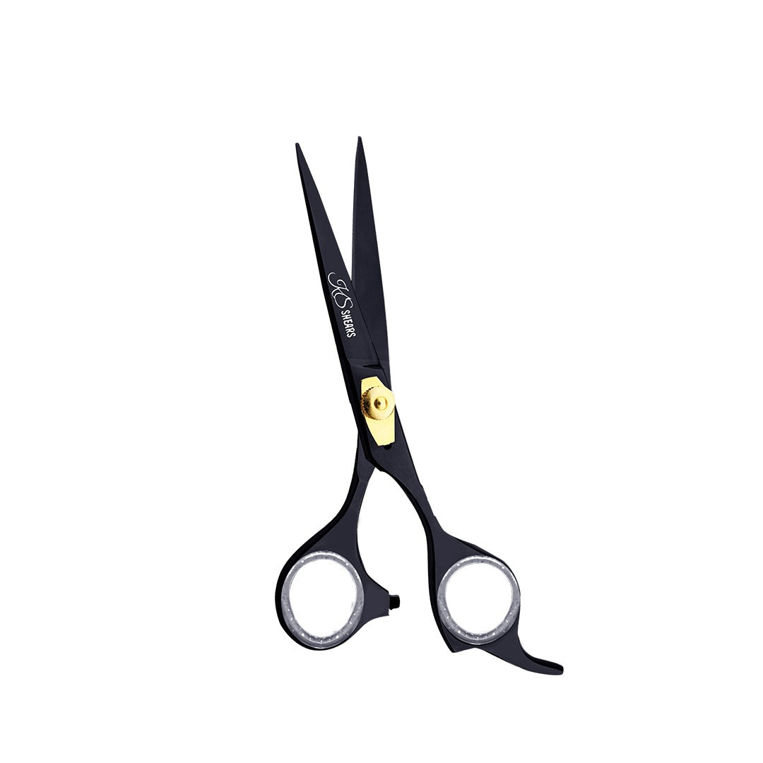 KS Professional Edge Shear - 6.5 Inch - Stainless Steel - Black - Gold Adjustable Screw