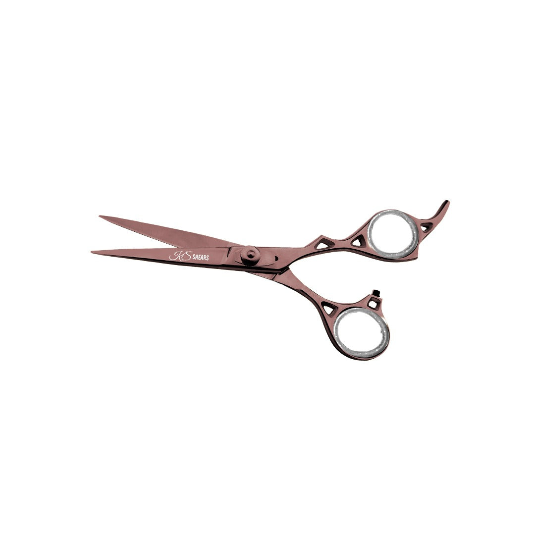 KS Professional Edge Shear - 6.5 Inch - Stainless Steel - Rose Gold - Best For Barbers