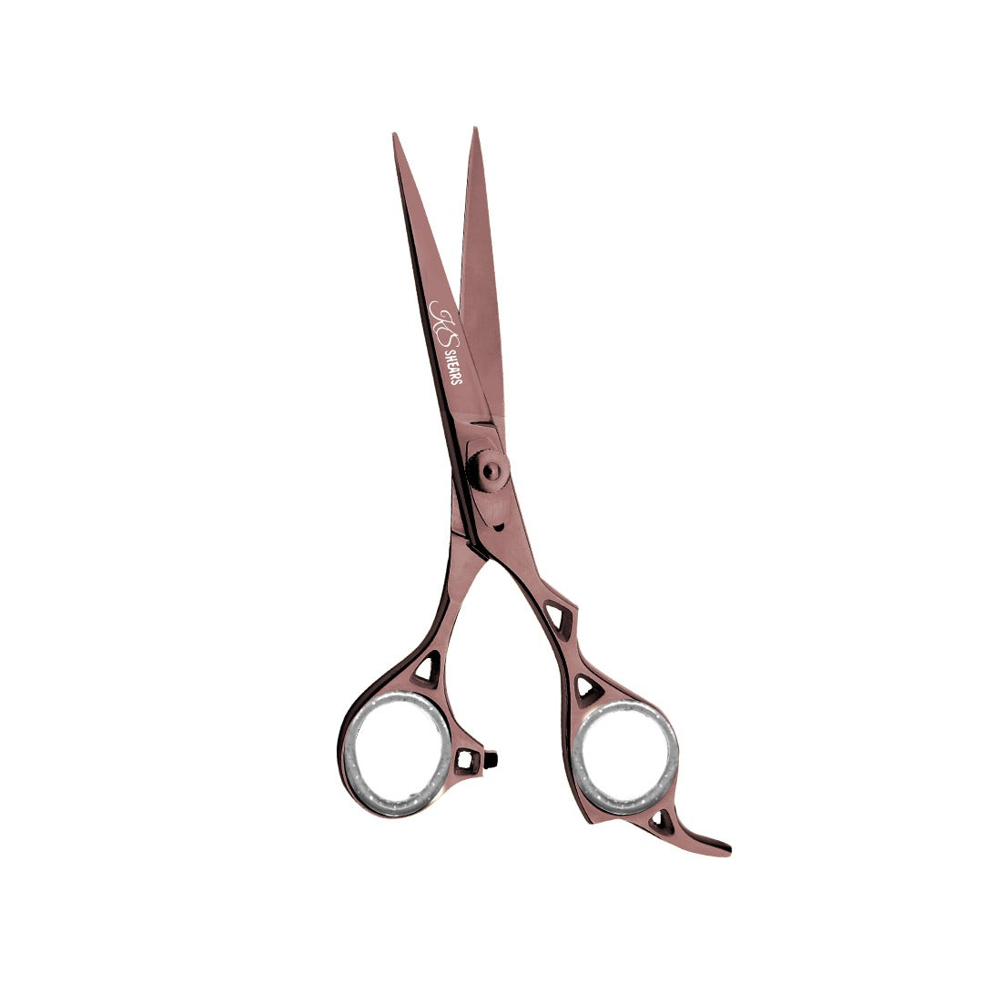KS Professional Edge Shear - 6.5 Inch - Stainless Steel - Rose Gold - Best For Barbers