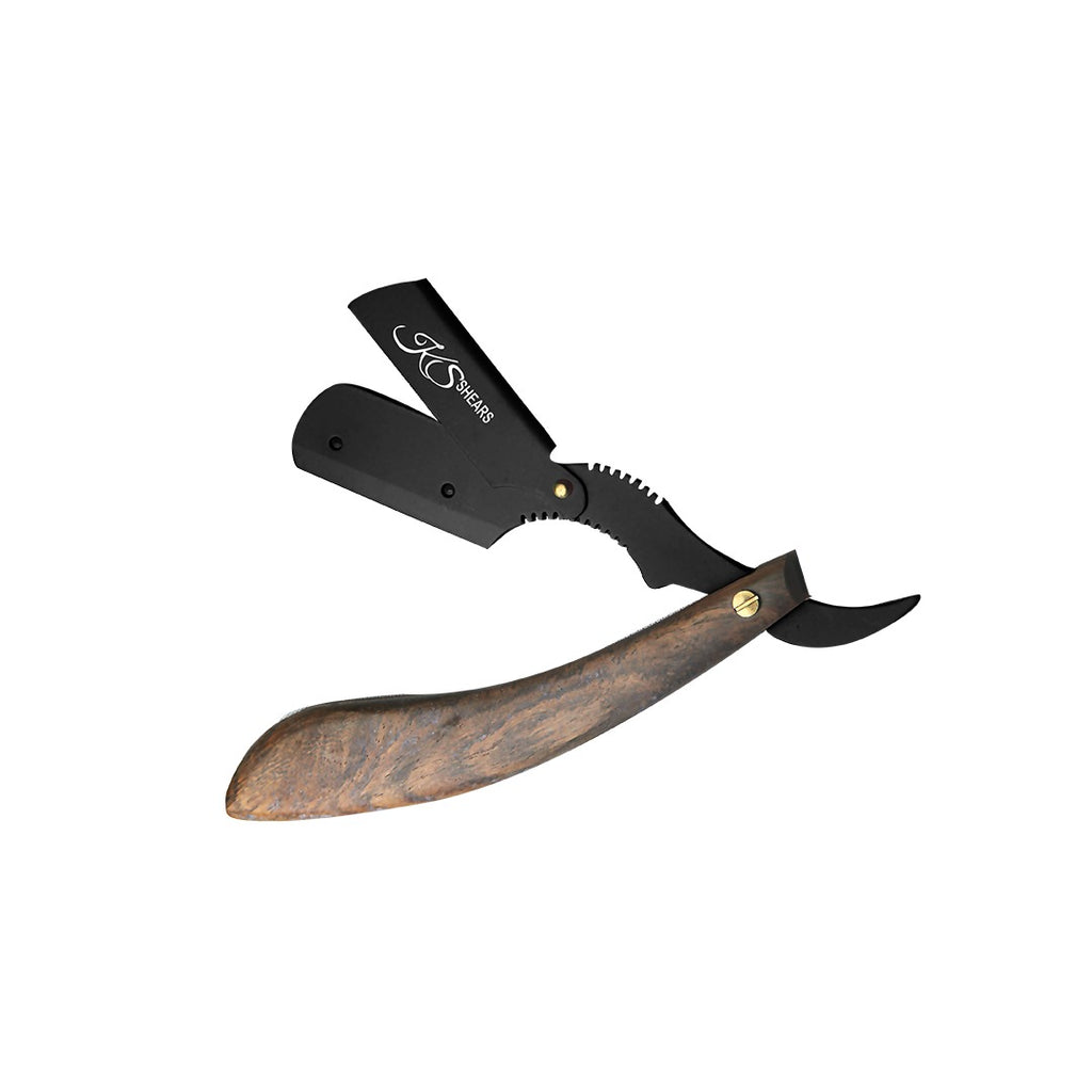 Professional Designed Edge Razor - Wooden Handle- Black Stainless Steel