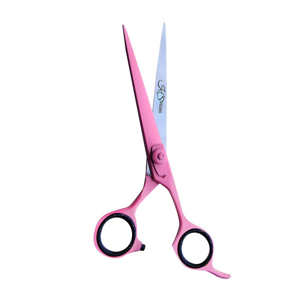 KS Professional Edge Shear - 6.5 Inch - Stainless Steel - Pink Coated - Sharp Straight Edge