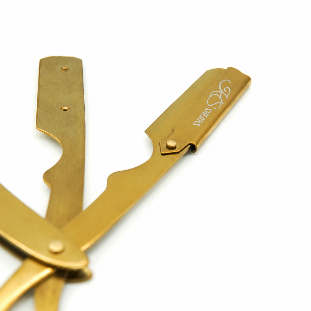 Straight Edge Razor - Barber Razor - Gold Color