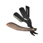 Professional Designed Edge Razor - Wooden Handle- Black Stainless Steel
