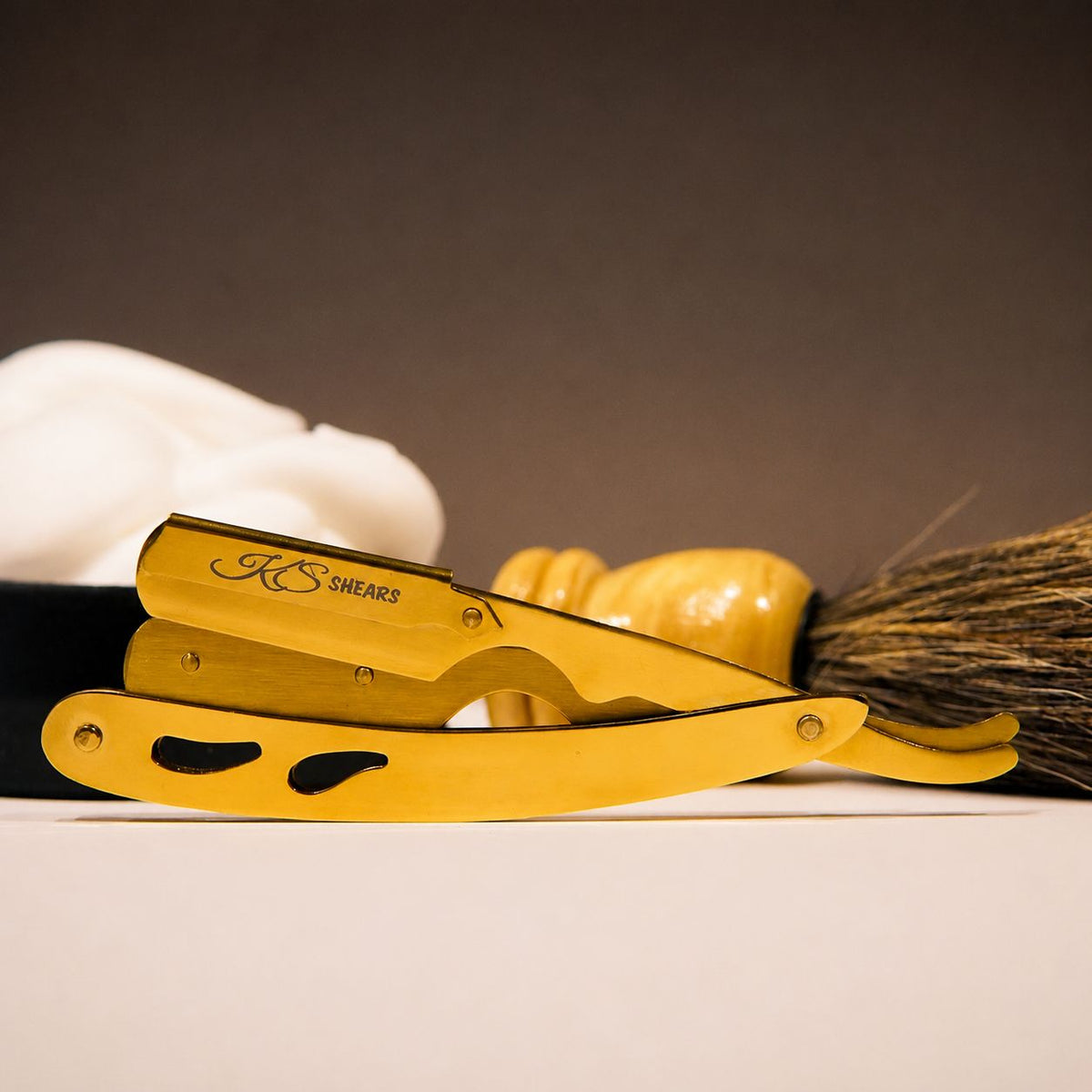 Straight Edge Razor - Barber Razor - Gold Color