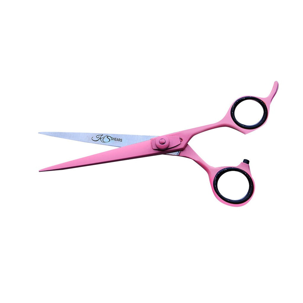 KS Professional Edge Shear - 6.5 Inch - Stainless Steel - Pink Coated - Sharp Straight Edge