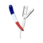 Professional Straight Edge Razor - French Flag Handle - Sharp Edge Razor