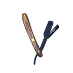 Professional Antique Designed Edge Razor - Wooden Handle Black -  Stainless Steel Edge