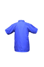 Professional Barber Jacket - Collar - Full Zipper - Royal Blue - Fine Quality Fabric
