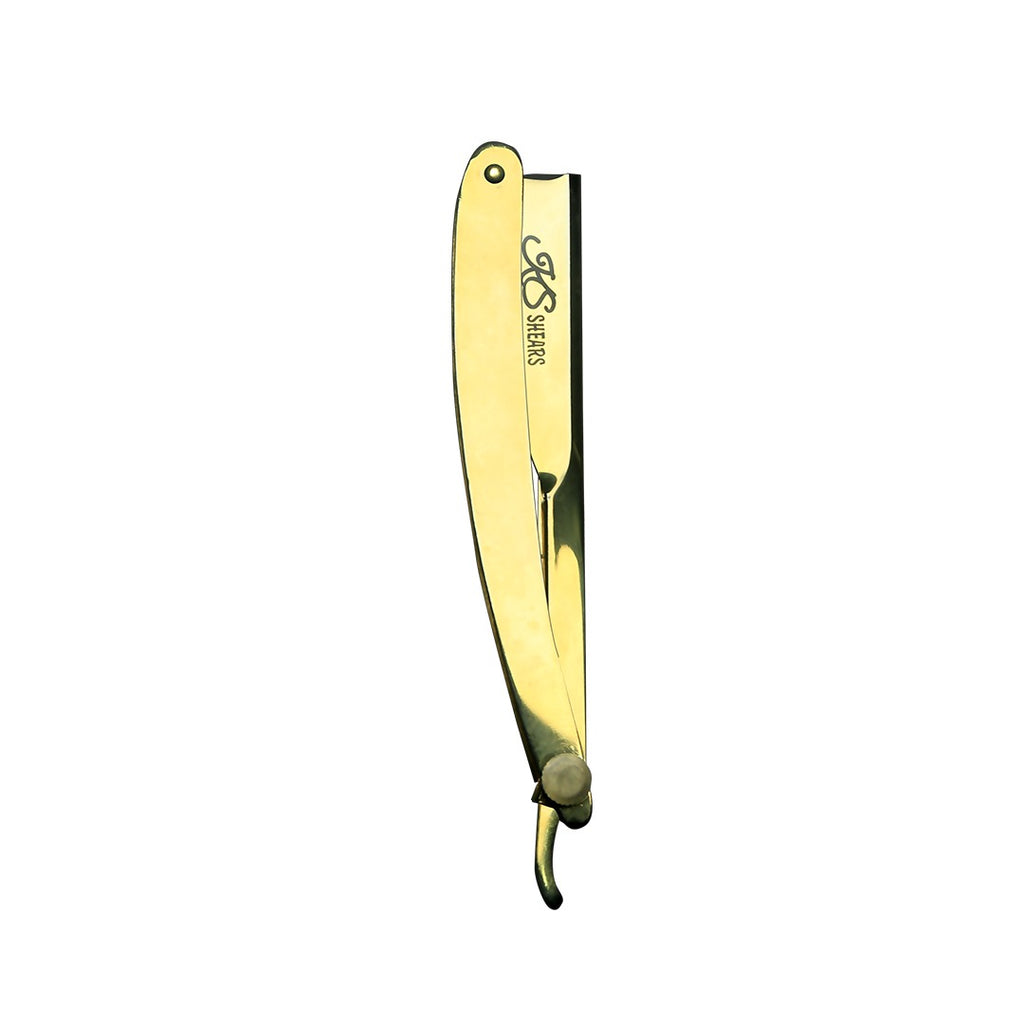 Professional Straight Edge Razor - Full Gold - Adjustable Screw