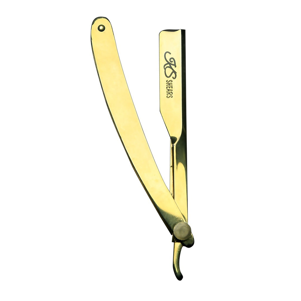 Professional Straight Edge Razor - Full Gold - Adjustable Screw