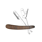 Professional Straight Edge Razor - Wooden Handle - Stainless Steel - Barber Razor
