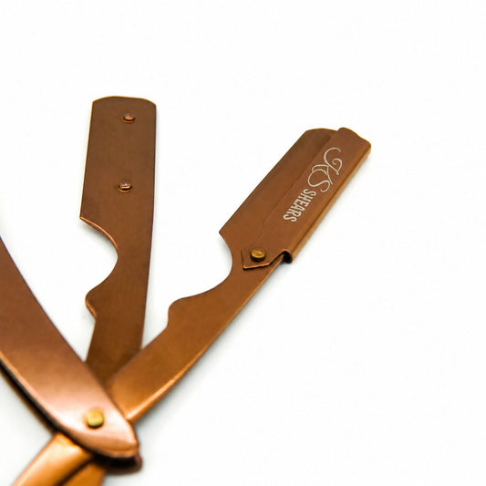 Professional For Barber - Straight Edge Razor - Bronze Color - Barber Razor