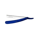Professional Straight Edge Razor - Blue Plastic Handle - Barber Razor Holder