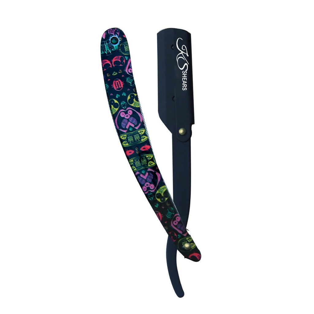 Professional Straight Edge Razor - Printed Handle - Stylish Look Design