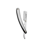 Professional Straight Edge Razor - Designed Plastic Handle - Black Grey Handle