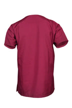 Professional Barber Burgundy Shirt - V-Neck - Fine Quality Fabric