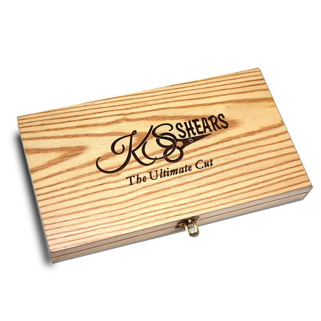 Combo Box - 6.5 Inch Professional Edge Shear + 6.5 Inch Barber Hair Thinning Shears + Straight Edge Razor