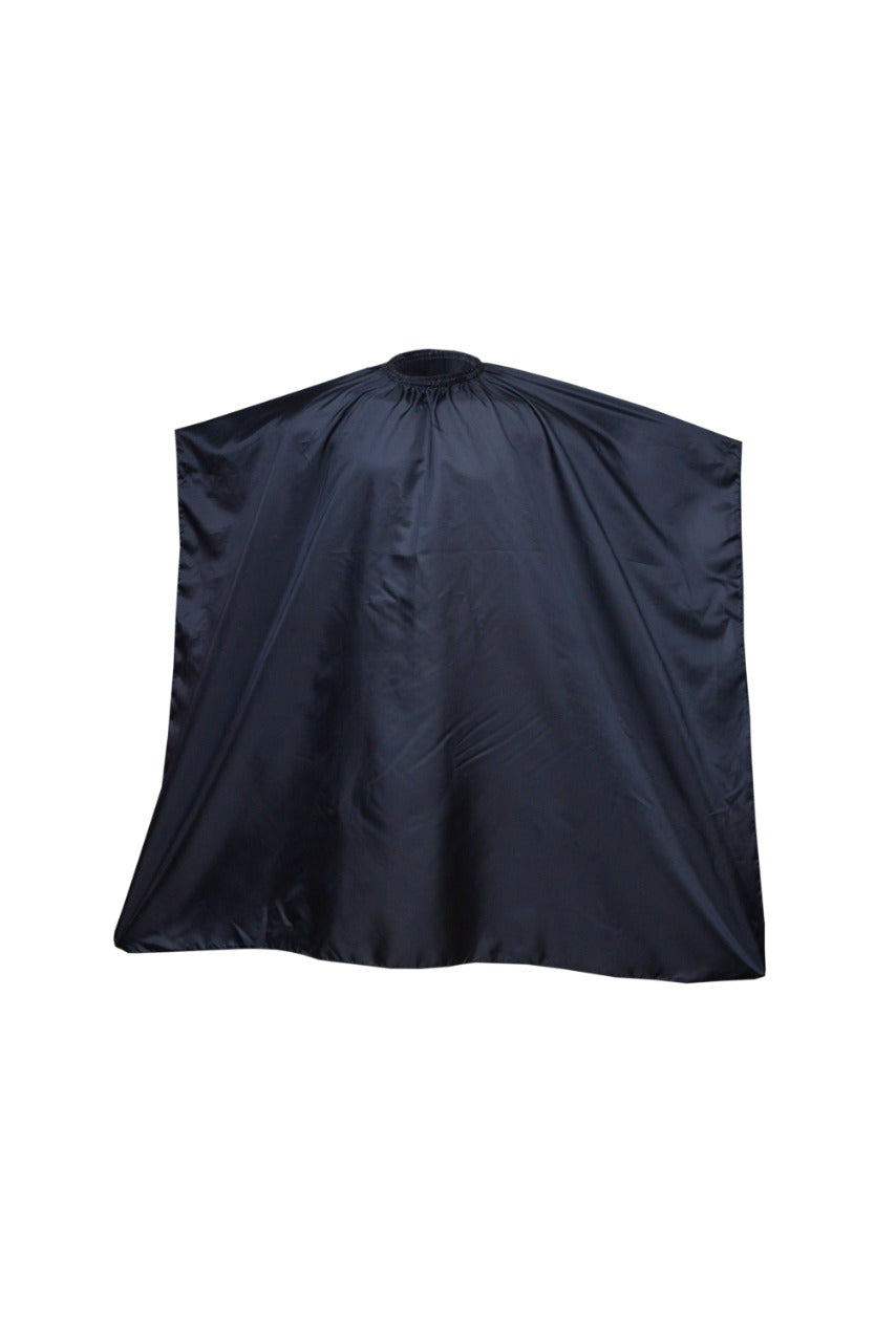 Professional Barber Cape - Flexible Round Neck - Fine Quality - Black