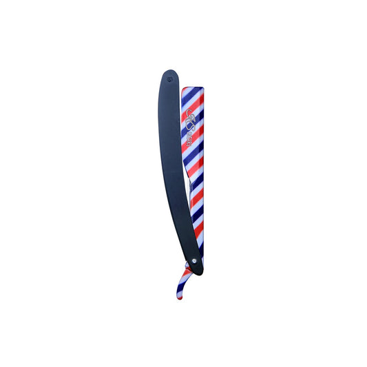 Professional Straight Edge Razor - Black Coated Handle - Beautiful Coloured Handle