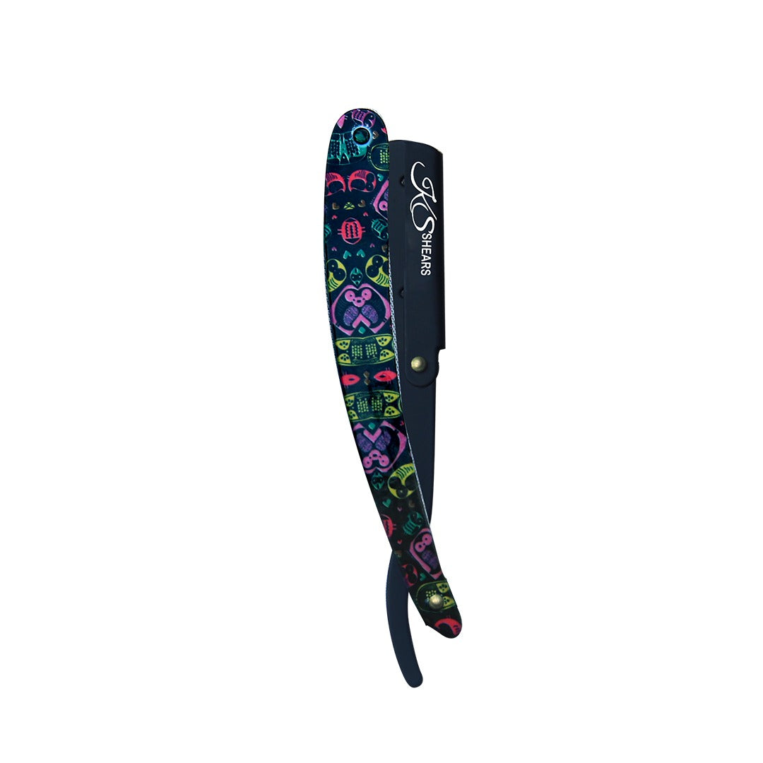 Professional Straight Edge Razor - Printed Handle - Stylish Look Design
