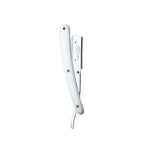 Professional Straight Edge Razor - White Handle - Stainless Steel Edge Razor
